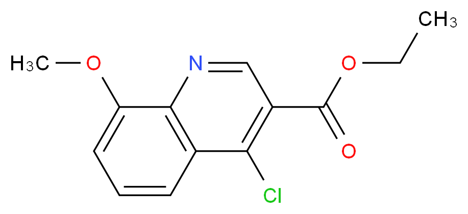 4-氯-8-甲氧基喹啉-3-甲酸乙酯_分子结构_CAS_27568-05-4)