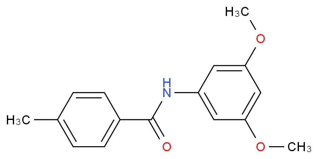 N-(3,5-dimethoxyphenyl)-4-methylbenzamide_分子结构_CAS_423732-02-9