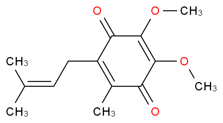 2,3-dimethoxy-5-methyl-6-(3-methylbut-2-en-1-yl)cyclohexa-2,5-diene-1,4-dione_分子结构_CAS_727-81-1