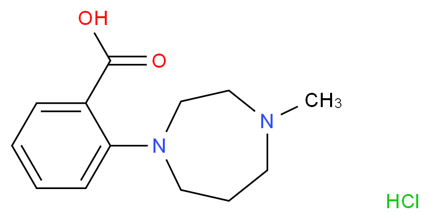 2-(4-methylperhydro-1,4-diazepin-1-yl)benzoic acid hydrochloride 0.5 hydrate_分子结构_CAS_921938-77-4)