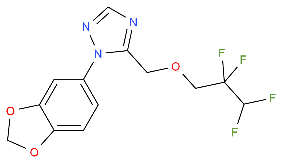 1-(1,3-benzodioxol-5-yl)-5-[(2,2,3,3-tetrafluoropropoxy)methyl]-1H-1,2,4-triazole_分子结构_CAS_)