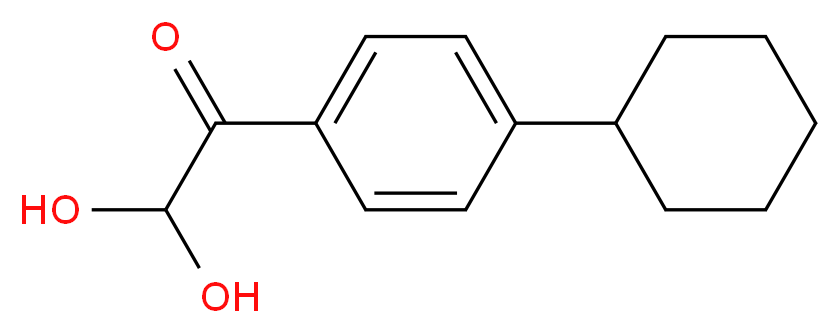 4-Cyclohexylphenylglyoxal hydrate_分子结构_CAS_99433-89-3)