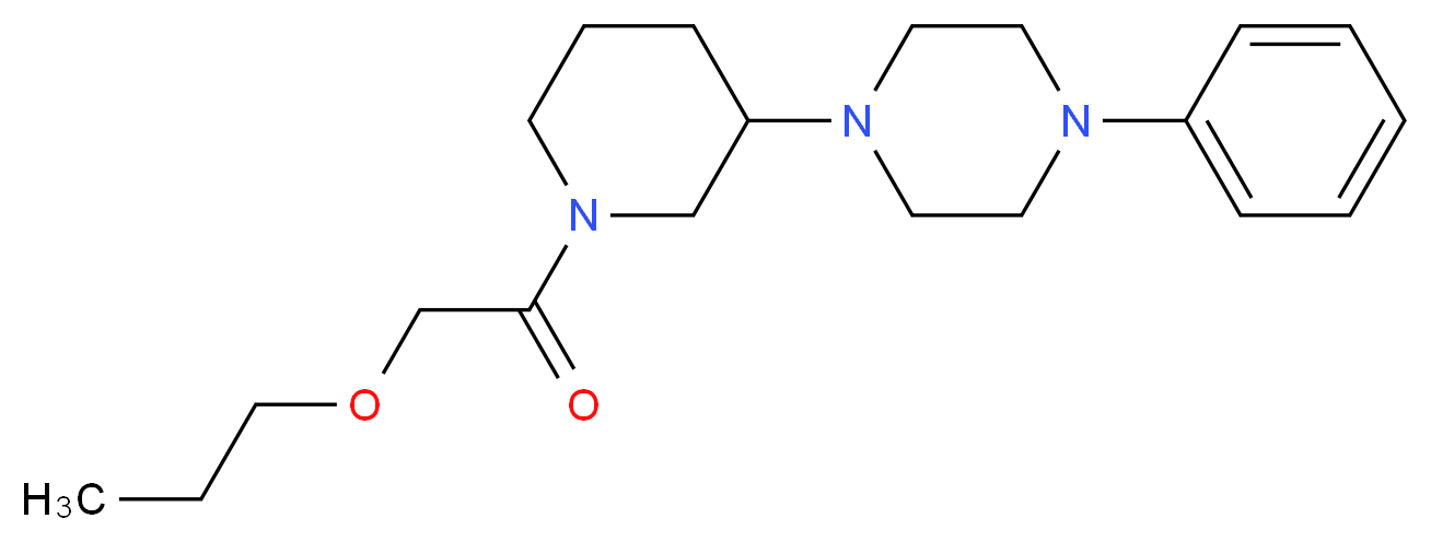 1-phenyl-4-[1-(propoxyacetyl)-3-piperidinyl]piperazine_分子结构_CAS_)