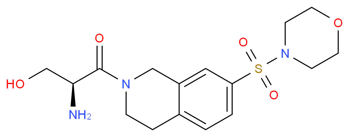 (2S)-2-amino-3-[7-(morpholin-4-ylsulfonyl)-3,4-dihydroisoquinolin-2(1H)-yl]-3-oxopropan-1-ol_分子结构_CAS_)