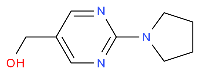 [2-(pyrrolidin-1-yl)pyrimidin-5-yl]methanol_分子结构_CAS_937796-11-7