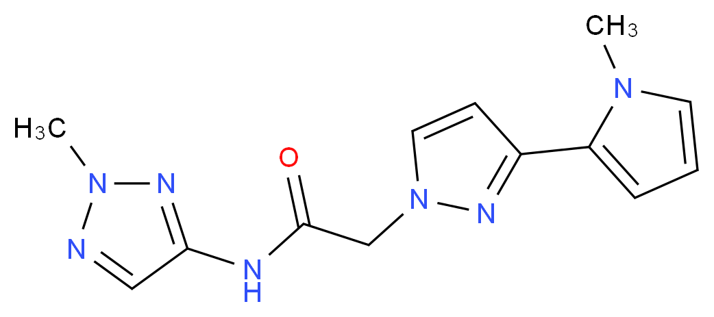 2-[3-(1-methyl-1H-pyrrol-2-yl)-1H-pyrazol-1-yl]-N-(2-methyl-2H-1,2,3-triazol-4-yl)acetamide_分子结构_CAS_)