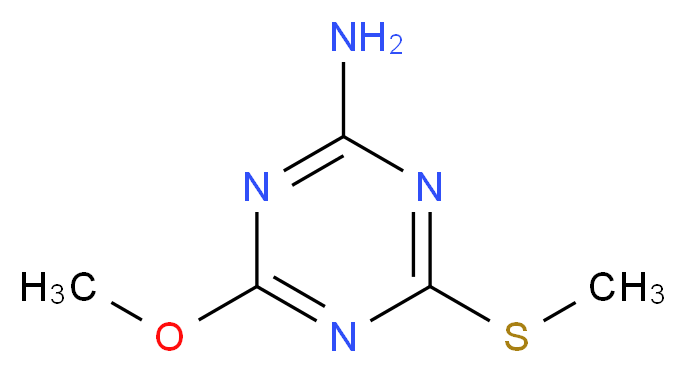 4-methoxy-6-(methylthio)-1,3,5-triazin-2-amine_分子结构_CAS_30358-18-0)