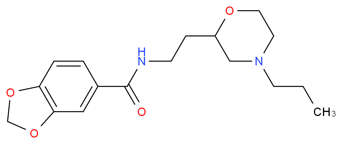 N-[2-(4-propylmorpholin-2-yl)ethyl]-1,3-benzodioxole-5-carboxamide_分子结构_CAS_)