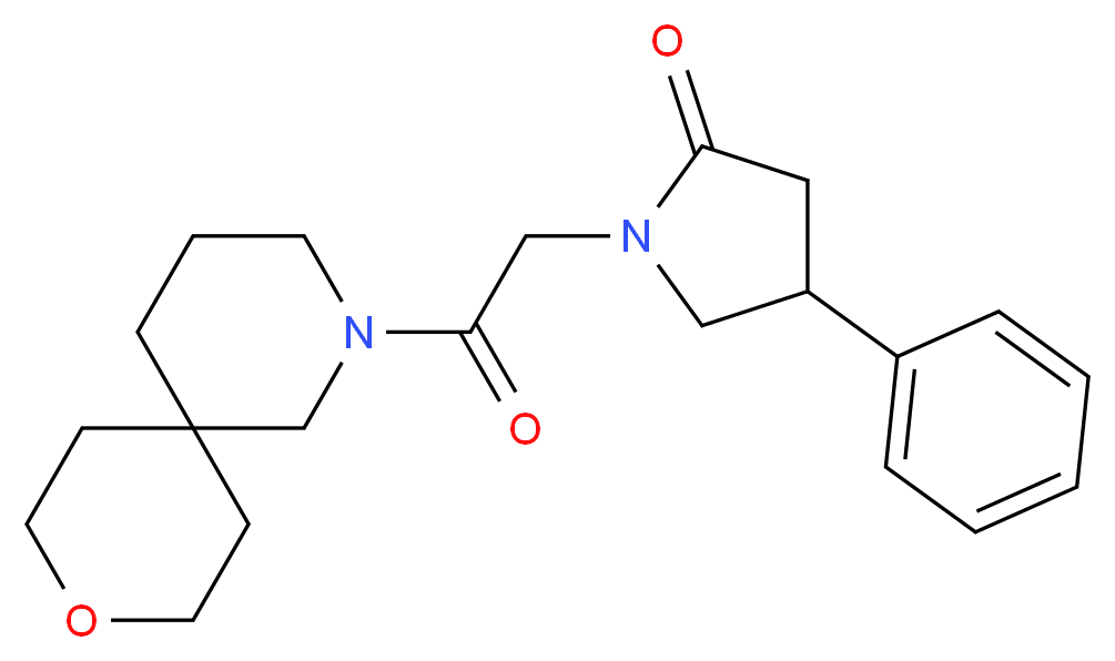 1-[2-(9-oxa-2-azaspiro[5.5]undec-2-yl)-2-oxoethyl]-4-phenylpyrrolidin-2-one_分子结构_CAS_)