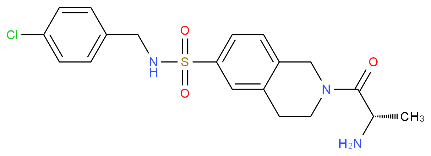 2-L-alanyl-N-(4-chlorobenzyl)-1,2,3,4-tetrahydroisoquinoline-6-sulfonamide_分子结构_CAS_)