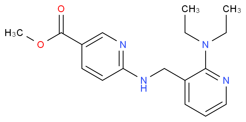 methyl 6-({[2-(diethylamino)-3-pyridinyl]methyl}amino)nicotinate_分子结构_CAS_)