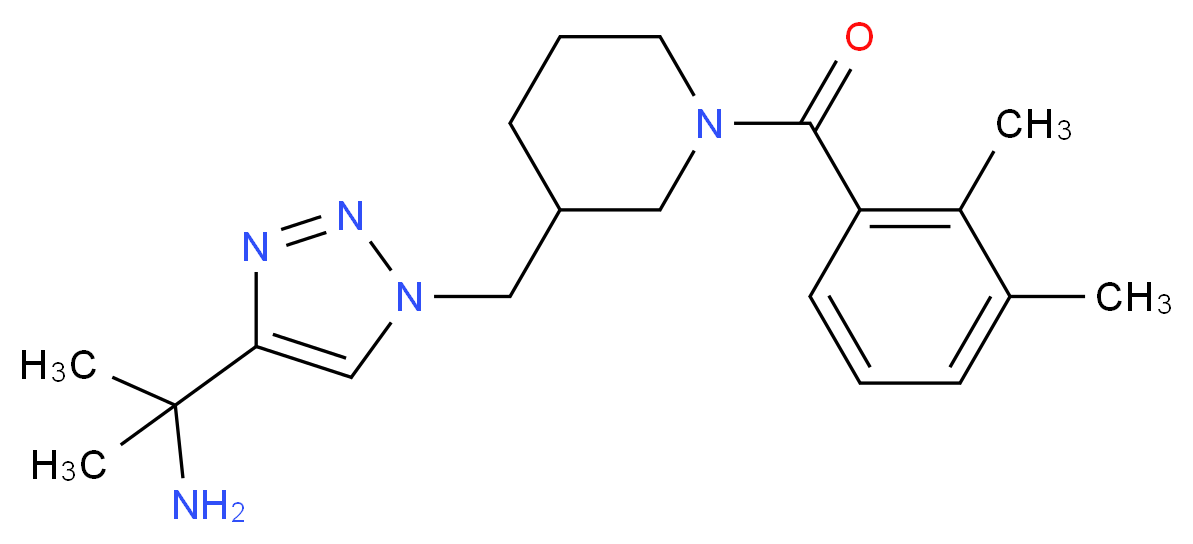 2-(1-{[1-(2,3-dimethylbenzoyl)piperidin-3-yl]methyl}-1H-1,2,3-triazol-4-yl)propan-2-amine_分子结构_CAS_)