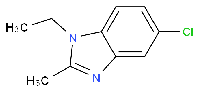 5-chloro-1-ethyl-2-methyl-1H-1,3-benzodiazole_分子结构_CAS_2818-76-0