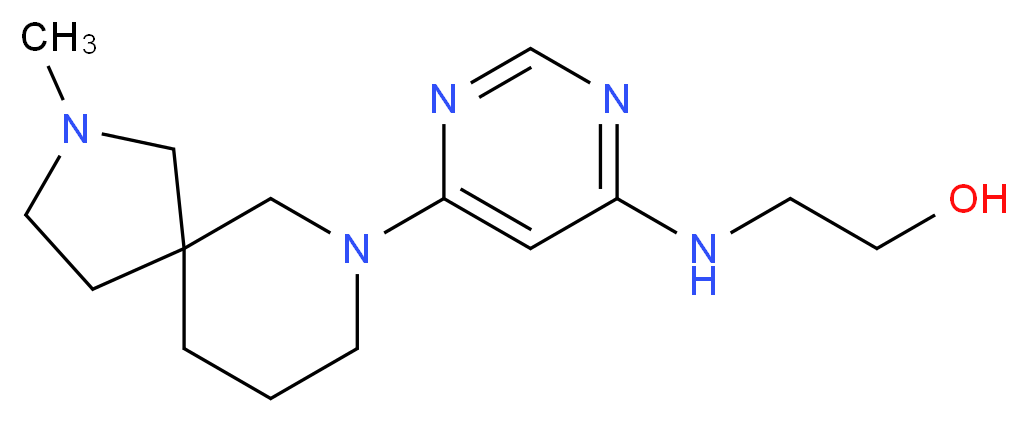 2-{[6-(2-methyl-2,7-diazaspiro[4.5]dec-7-yl)pyrimidin-4-yl]amino}ethanol_分子结构_CAS_)