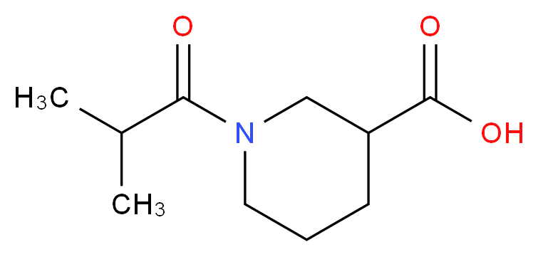 1-(2-methylpropanoyl)piperidine-3-carboxylic acid_分子结构_CAS_926214-33-7