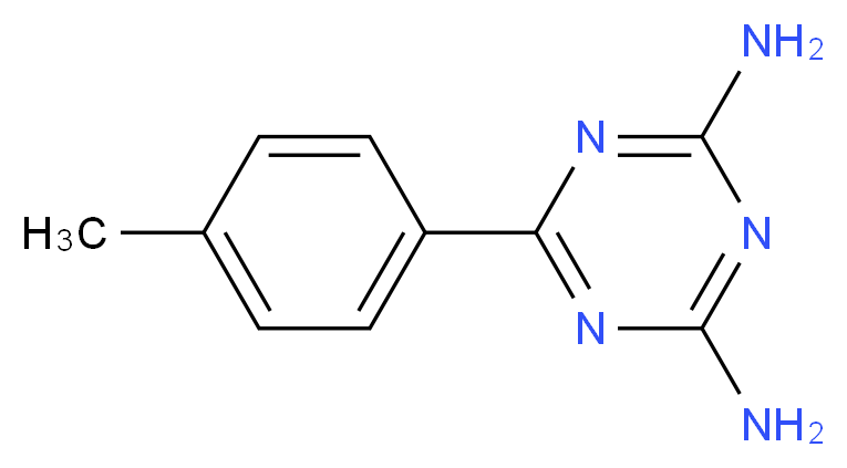 2,4-二氨基-6-(4-甲基苯基)-1,3,5-三嗪_分子结构_CAS_19338-12-6)