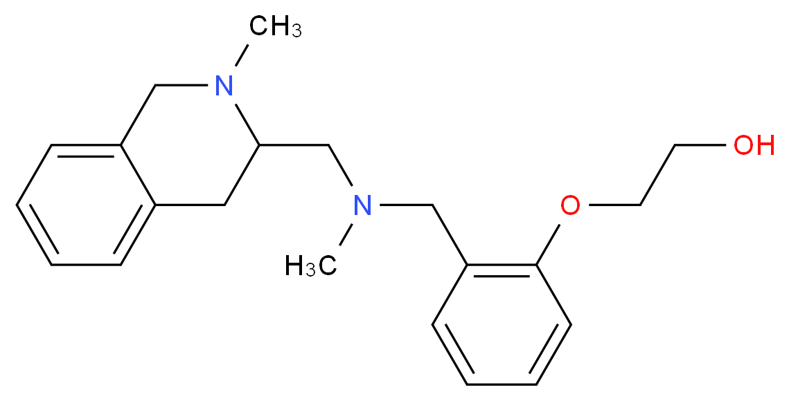 2-[2-({methyl[(2-methyl-1,2,3,4-tetrahydroisoquinolin-3-yl)methyl]amino}methyl)phenoxy]ethanol_分子结构_CAS_)