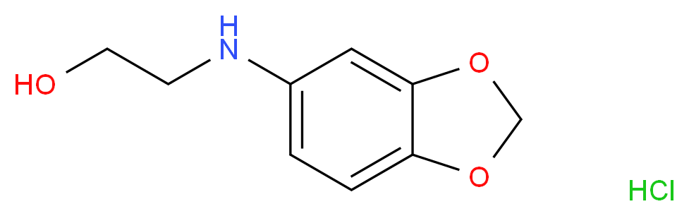2-[(2H-1,3-benzodioxol-5-yl)amino]ethan-1-ol hydrochloride_分子结构_CAS_94158-14-2