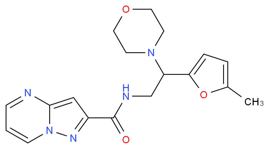 N-[2-(5-methyl-2-furyl)-2-morpholin-4-ylethyl]pyrazolo[1,5-a]pyrimidine-2-carboxamide_分子结构_CAS_)