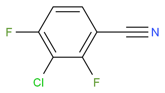 3-Chloro-2,4-difluorobenzonitrile_分子结构_CAS_887267-38-1)