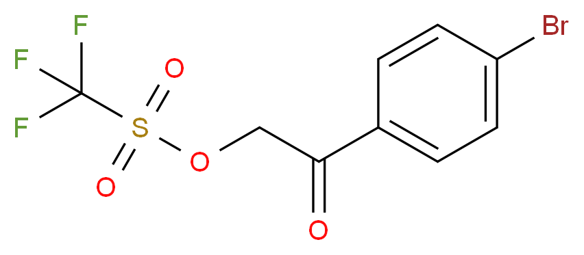 2-(4-bromophenyl)-2-oxoethyl trifluoromethanesulfonate_分子结构_CAS_93128-04-2