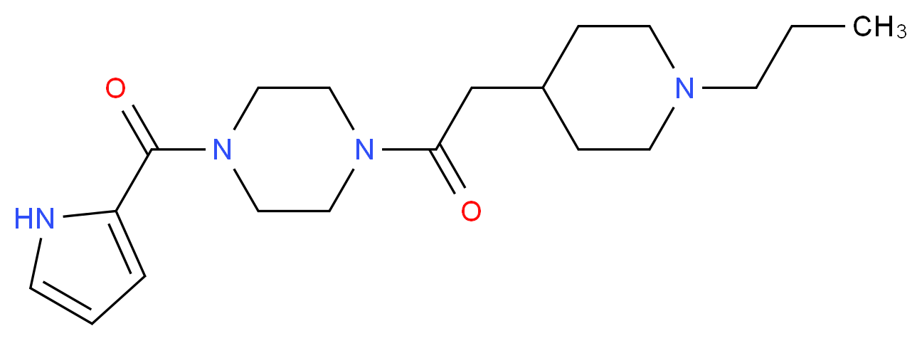 1-[(1-propyl-4-piperidinyl)acetyl]-4-(1H-pyrrol-2-ylcarbonyl)piperazine_分子结构_CAS_)