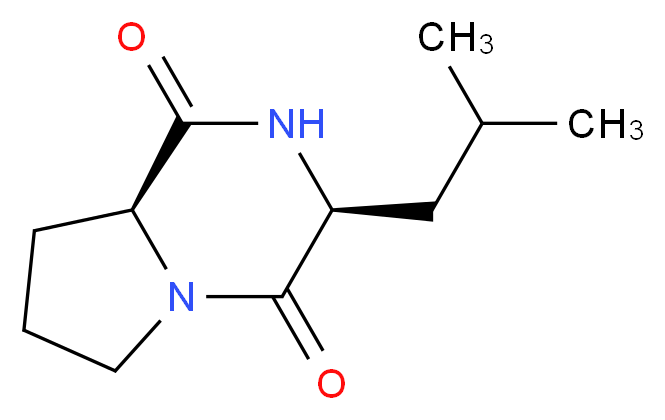 Cyclo(L-prolyl-L-leucyl)_分子结构_CAS_2873-36-1)