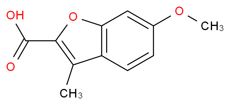 6-Methoxy-3-methyl-benzofuran-2-carboxylic acid_分子结构_CAS_)