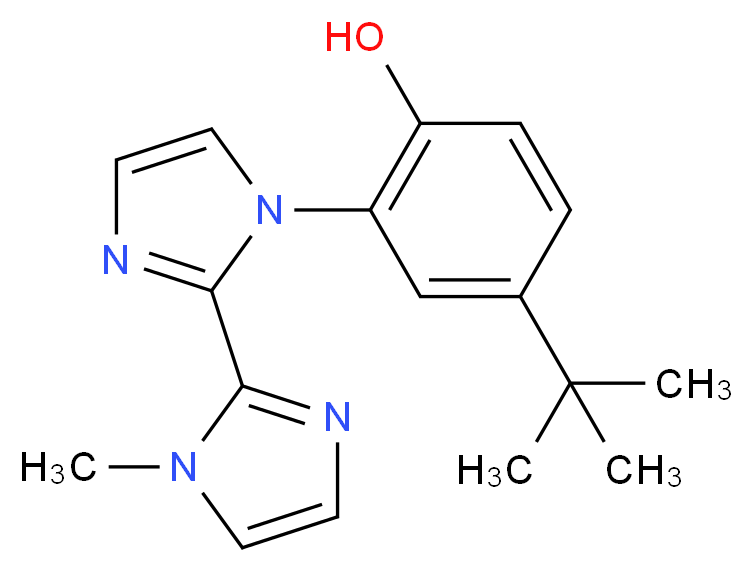 4-tert-butyl-2-(1'-methyl-1H,1'H-2,2'-biimidazol-1-yl)phenol_分子结构_CAS_)
