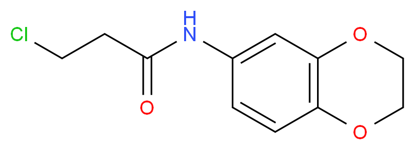 3-chloro-N-(2,3-dihydro-1,4-benzodioxin-6-yl)propanamide_分子结构_CAS_42477-08-7