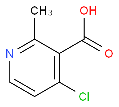 4-CHLORO-2-METHYL-NICOTINIC ACID_分子结构_CAS_914219-06-0)