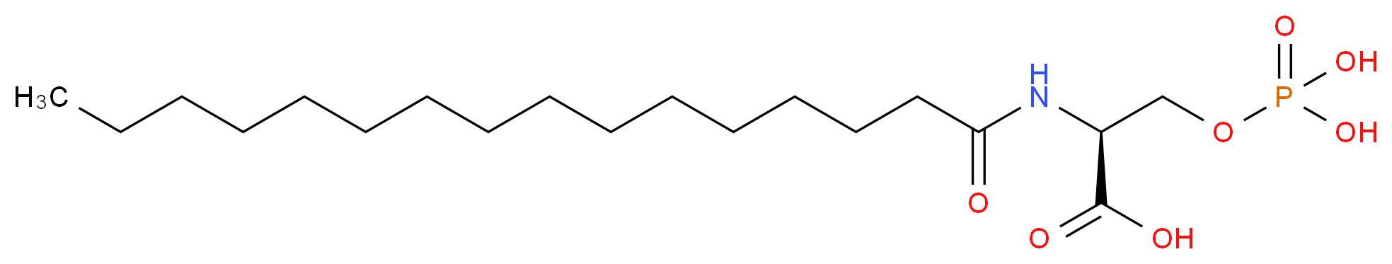 (2S)-2-hexadecanamido-3-(phosphonooxy)propanoic acid_分子结构_CAS_155915-46-1