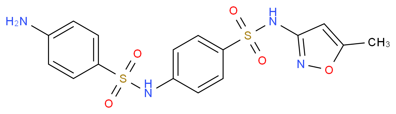 4-(4-aminobenzenesulfonamido)-N-(5-methyl-1,2-oxazol-3-yl)benzene-1-sulfonamide_分子结构_CAS_135529-16-7