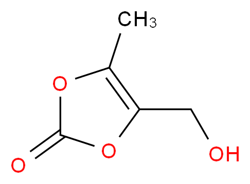 4-(hydroxymethyl)-5-methyl-2H-1,3-dioxol-2-one_分子结构_CAS_91526-18-0