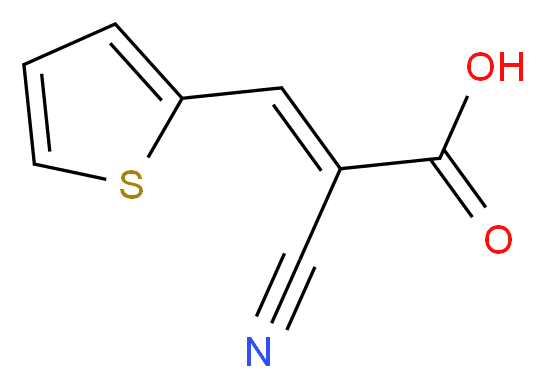 2-Cyano-3-(2-thienyl)acrylic acid_分子结构_CAS_58177-53-0)