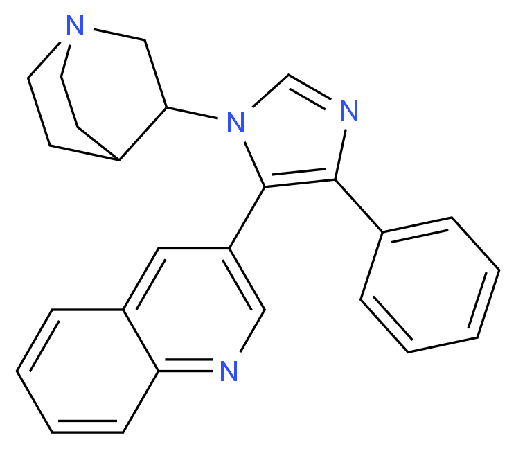 3-[1-(1-azabicyclo[2.2.2]oct-3-yl)-4-phenyl-1H-imidazol-5-yl]quinoline_分子结构_CAS_)