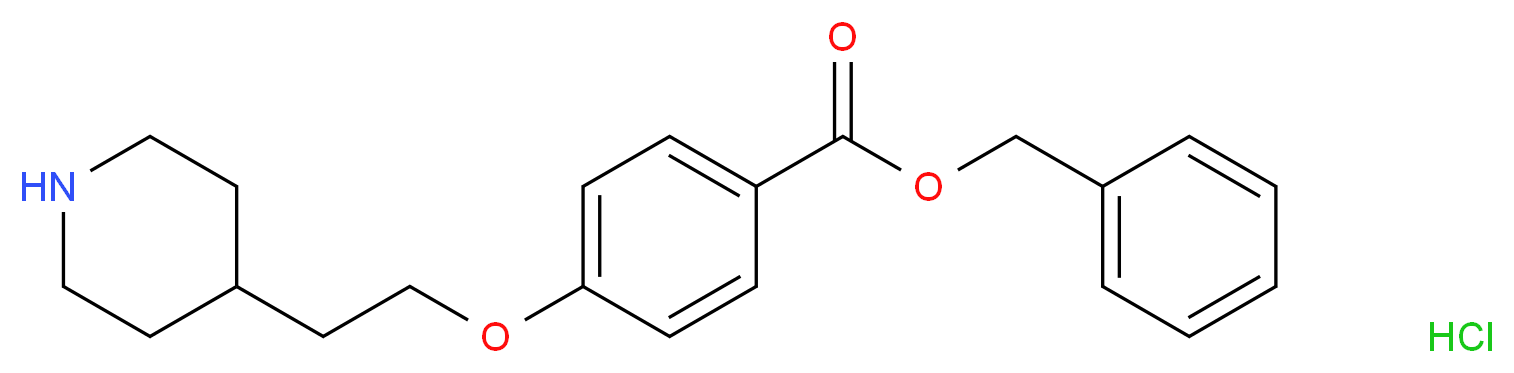 Benzyl 4-[2-(4-piperidinyl)ethoxy]benzoate hydrochloride_分子结构_CAS_)