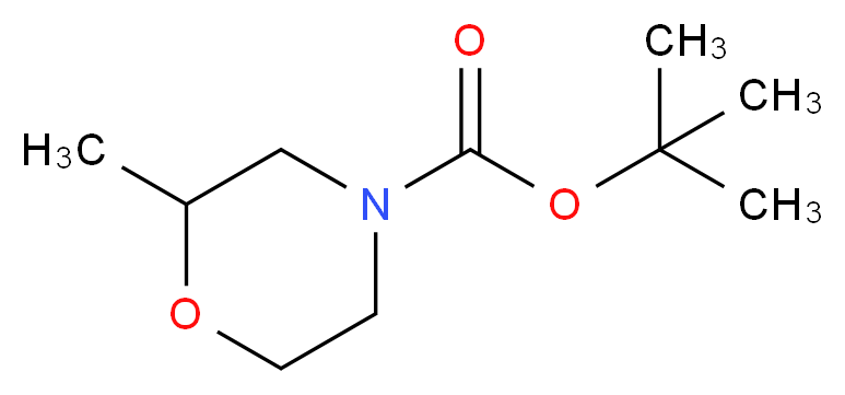 tert-butyl 2-methylmorpholine-4-carboxylate_分子结构_CAS_1062174-58-6