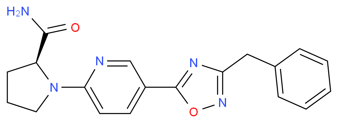 1-[5-(3-benzyl-1,2,4-oxadiazol-5-yl)-2-pyridinyl]-L-prolinamide_分子结构_CAS_)