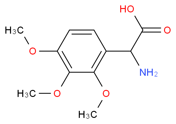 2-amino-2-(2,3,4-trimethoxyphenyl)acetic acid_分子结构_CAS_500696-02-6