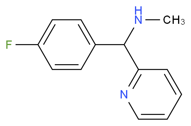 [(4-fluorophenyl)(pyridin-2-yl)methyl](methyl)amine_分子结构_CAS_)
