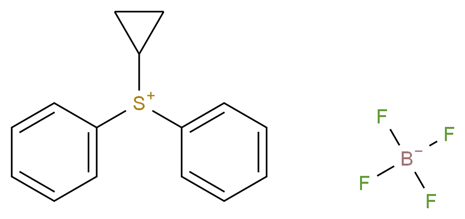 Cyclopropyldiphenylsulfonium tetrafluoroborate_分子结构_CAS_33462-81-6)