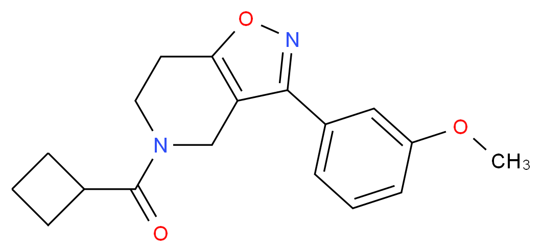 5-(cyclobutylcarbonyl)-3-(3-methoxyphenyl)-4,5,6,7-tetrahydroisoxazolo[4,5-c]pyridine_分子结构_CAS_)