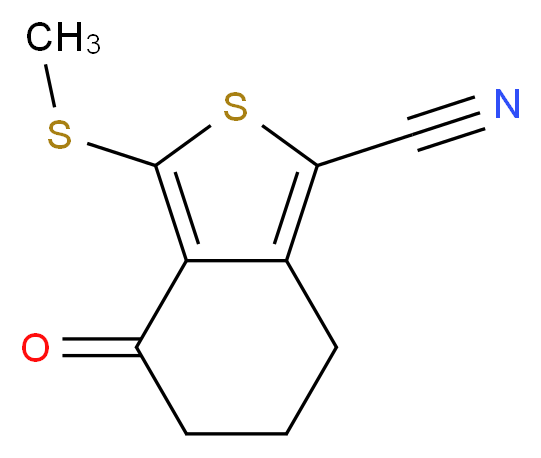 3-(methylthio)-4-oxo-4,5,6,7-tetrahydro-2-benzothiophene-1-carbonitrile_分子结构_CAS_168279-53-6)