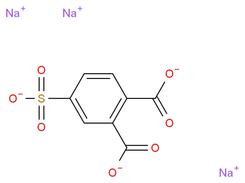 4-磺酰水杨酸 三钠盐_分子结构_CAS_3325-08-4)