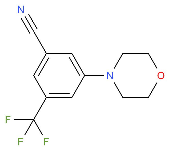 3-(morpholin-4-yl)-5-(trifluoromethyl)benzonitrile_分子结构_CAS_220954-14-3