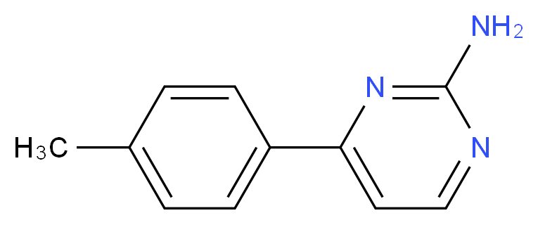 2-氨基-4-p-甲苯嘧啶_分子结构_CAS_263276-44-4)