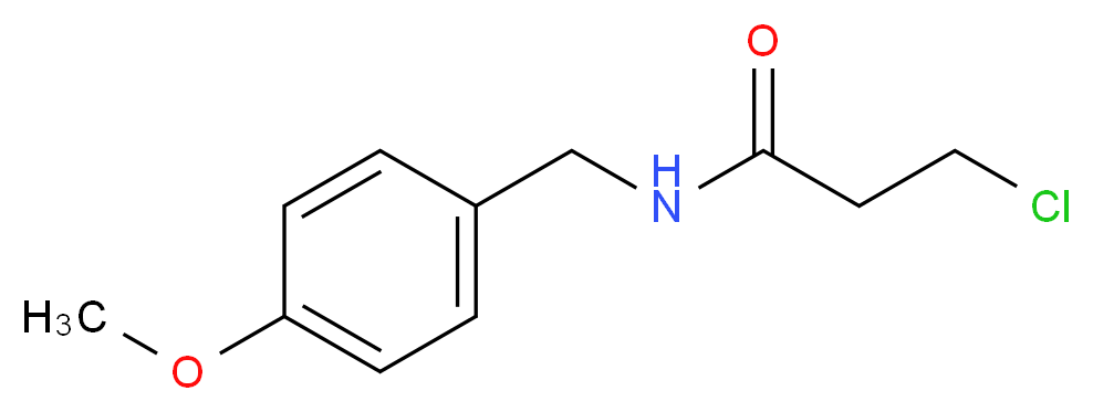 3-chloro-N-[(4-methoxyphenyl)methyl]propanamide_分子结构_CAS_2364-76-3