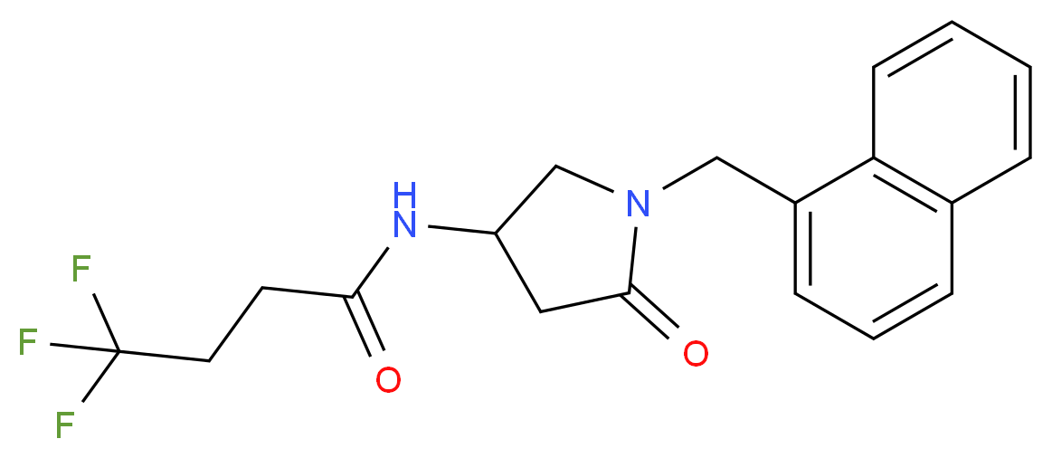 4,4,4-trifluoro-N-[1-(1-naphthylmethyl)-5-oxo-3-pyrrolidinyl]butanamide_分子结构_CAS_)