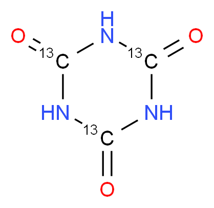 (2,4,6-<sup>1</sup><sup>3</sup>C<sub>3</sub>)-1,3,5-triazinane-2,4,6-trione_分子结构_CAS_201996-37-4